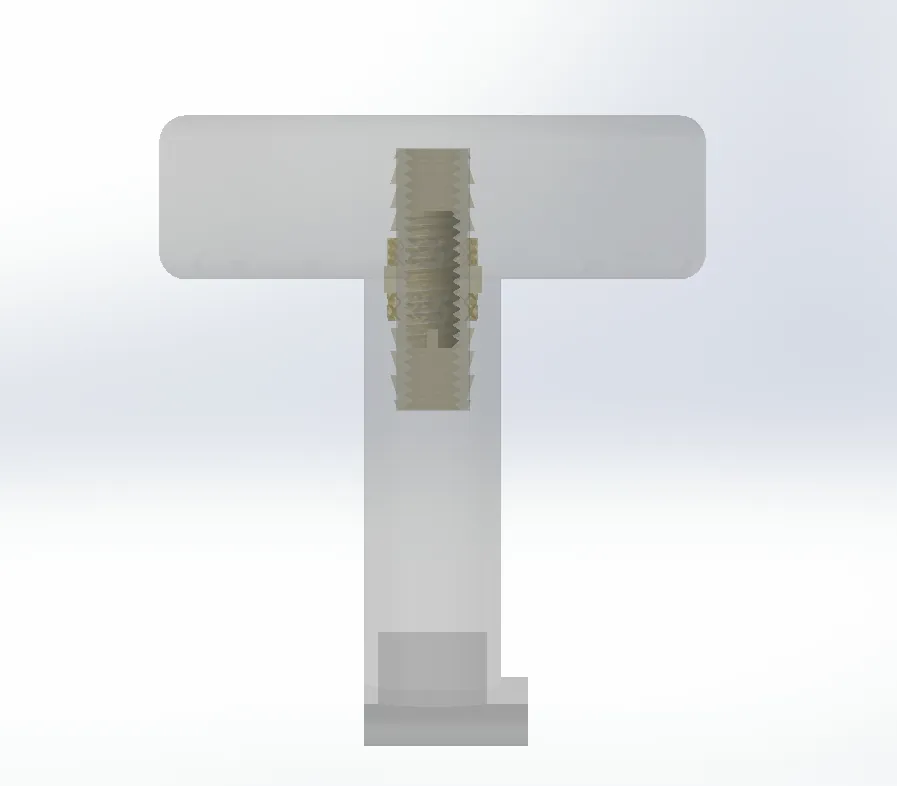transparent view of actuator button