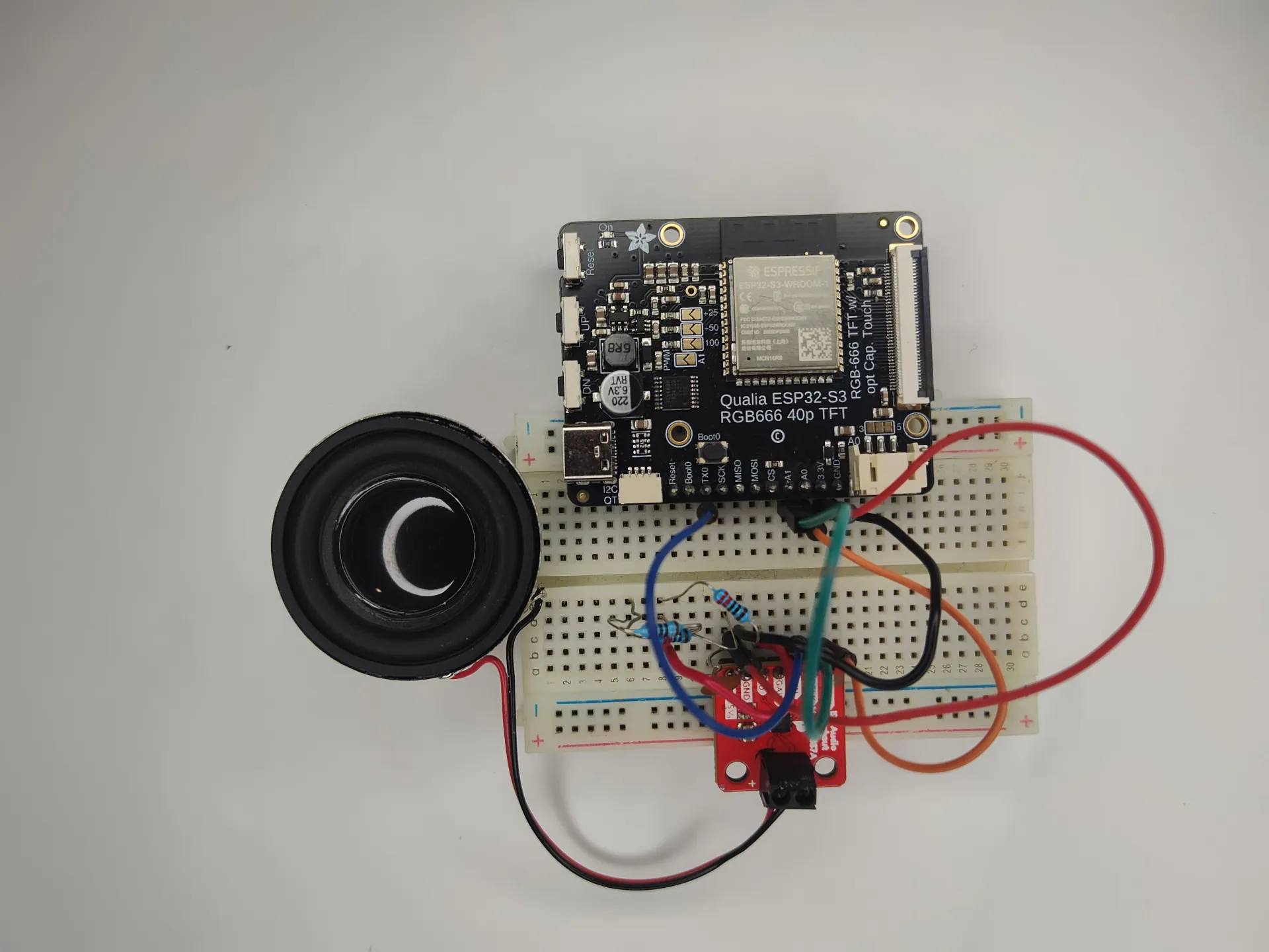 Qualia and MAX98357 breakout prototype